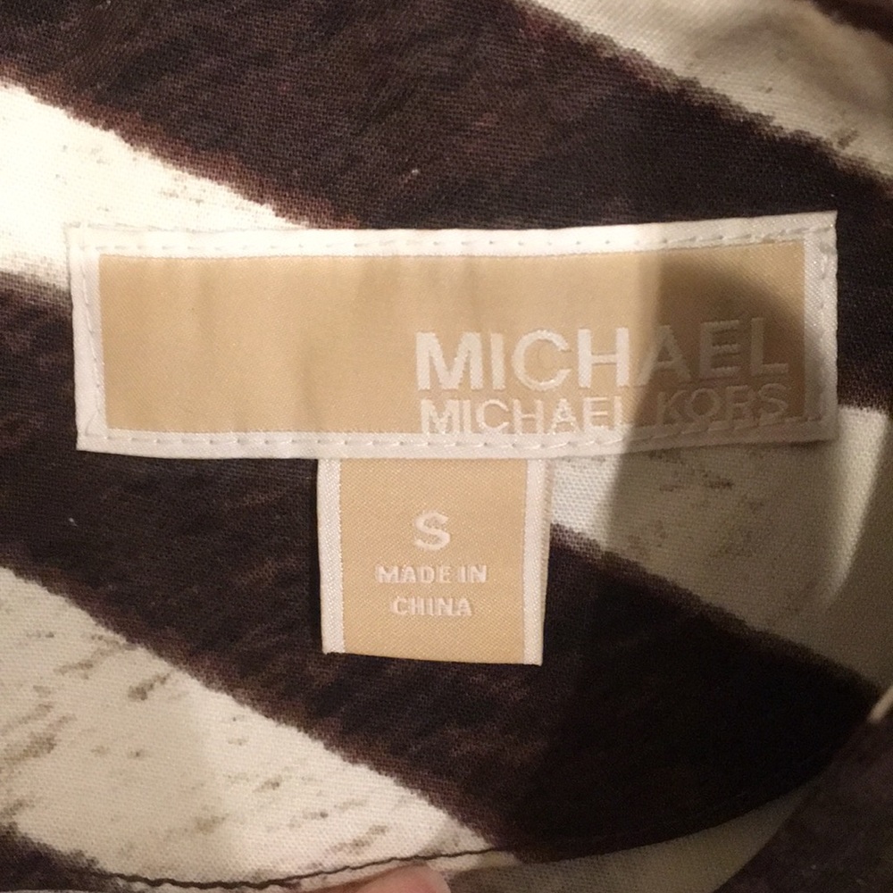 MICHAEL Michael Kors Zebra Studded Top Size Small - Picture 2 of 4